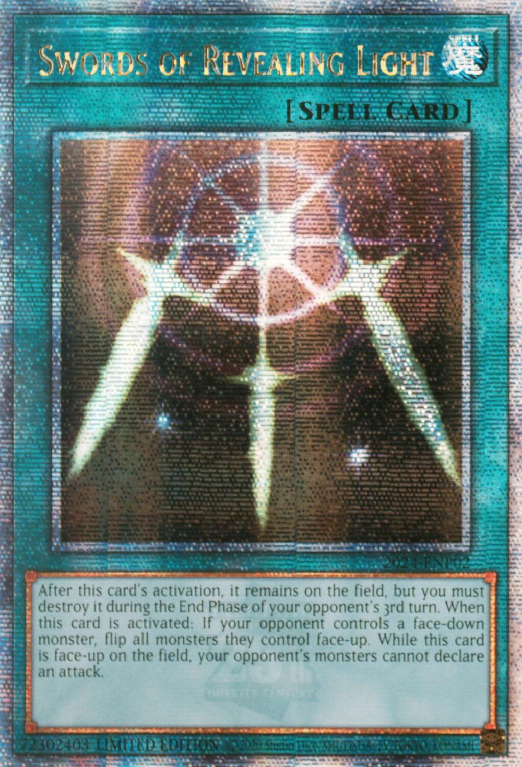 Swords of Revealing Light [2024-ENP02] Quarter Century Secret Rare | Exor Games New Glasgow