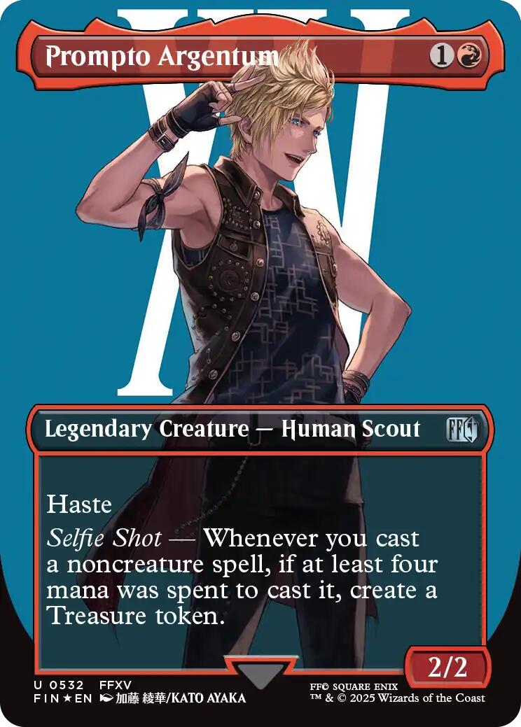 Prompto Argentum (Borderless) (Surge Foil) [FINAL FANTASY] | Exor Games New Glasgow