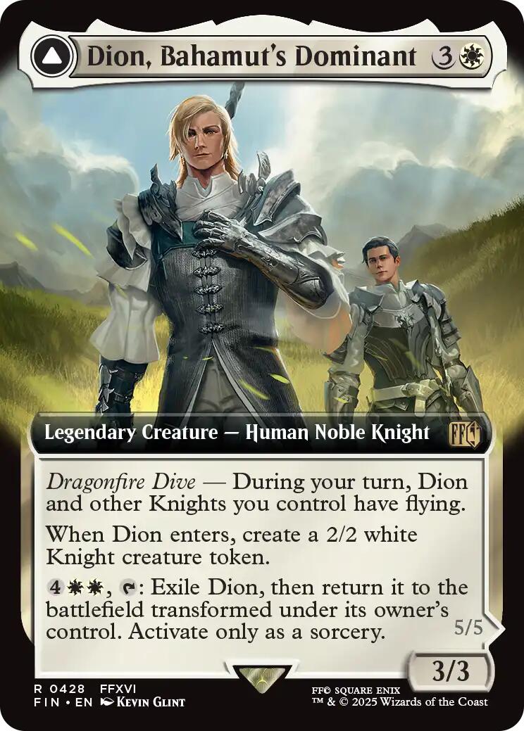 Dion, Bahamut's Dominant // Bahamut, Warden of Light (Extended Art) [FINAL FANTASY] | Exor Games New Glasgow