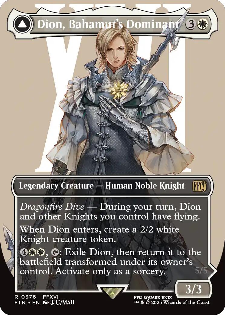 Dion, Bahamut's Dominant // Bahamut, Warden of Light (Borderless) [FINAL FANTASY] | Exor Games New Glasgow