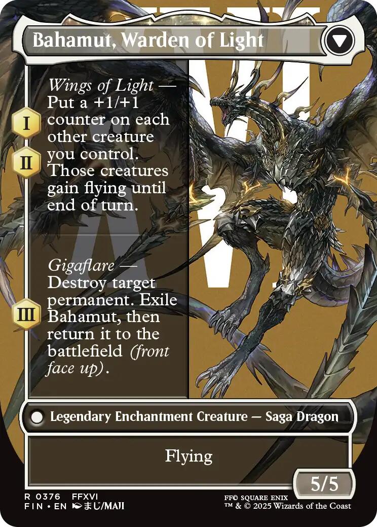 Dion, Bahamut's Dominant // Bahamut, Warden of Light (Borderless) [FINAL FANTASY] | Exor Games New Glasgow