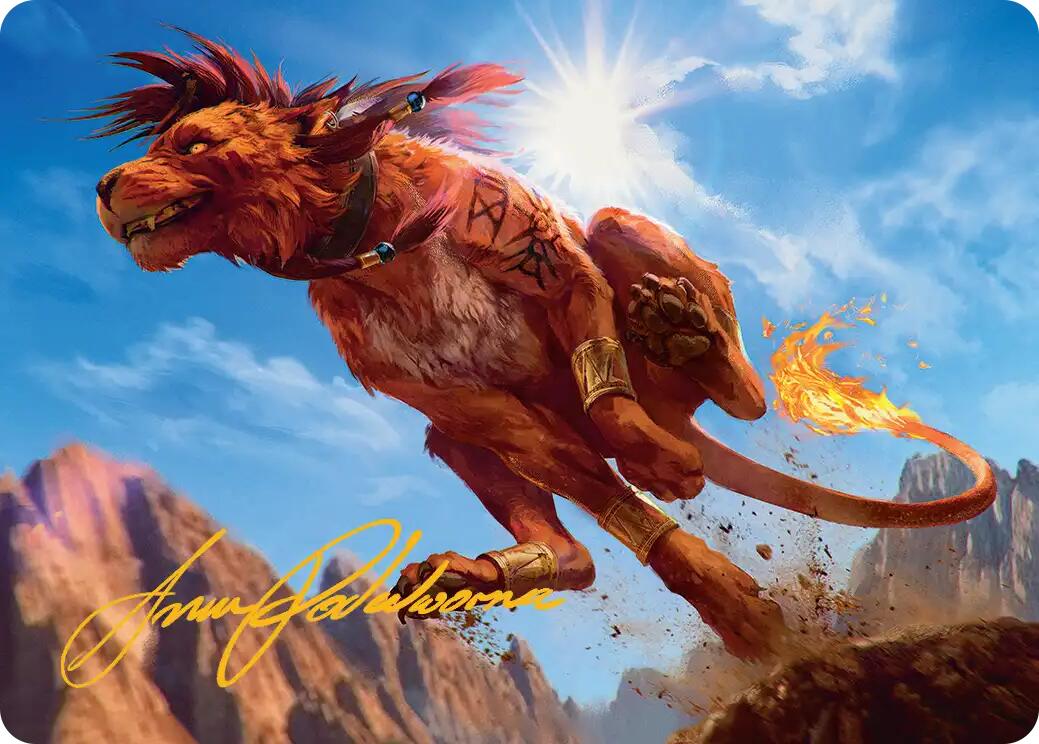Red XIII, Proud Warrior Art Card (Gold-Stamped Signature) [FINAL FANTASY Art Series] | Exor Games New Glasgow