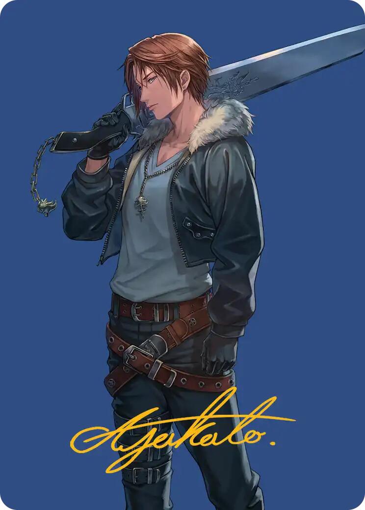 Squall, SeeD Mercenary Art Card (Gold-Stamped Signature) [FINAL FANTASY Art Series] | Exor Games New Glasgow