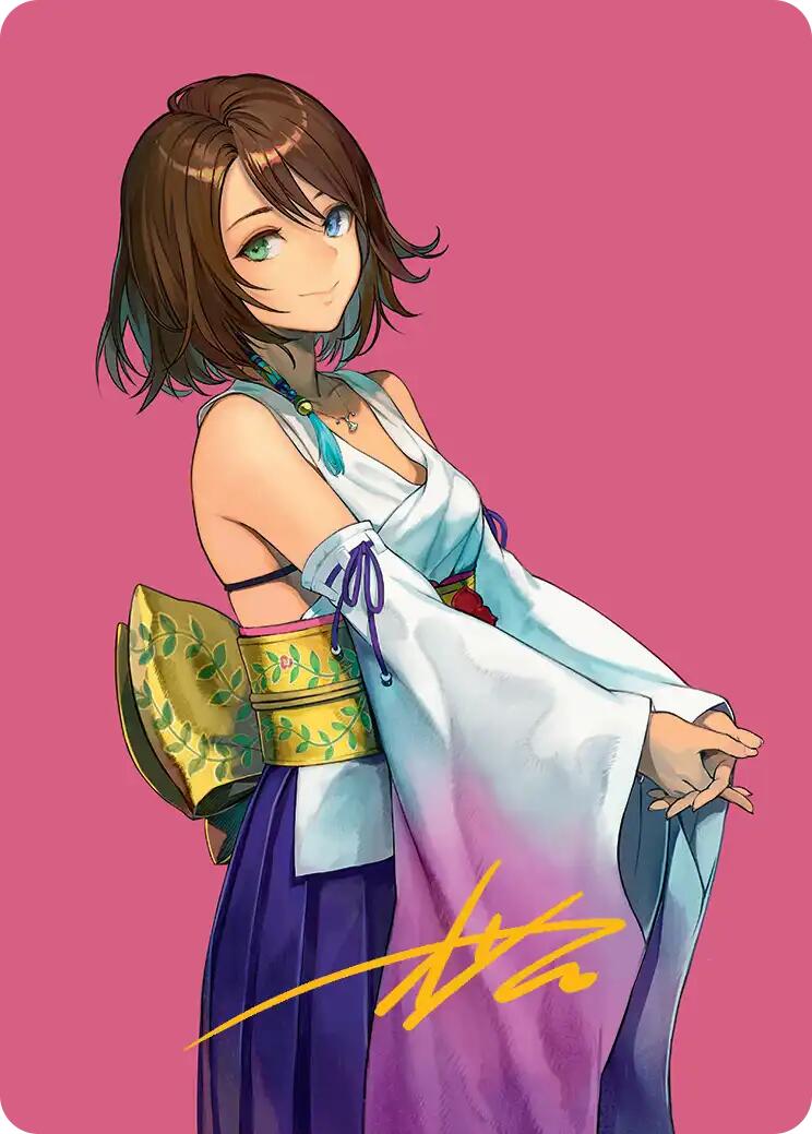 Yuna, Hope of Spira Art Card (Gold-Stamped Signature) [FINAL FANTASY Art Series] | Exor Games New Glasgow