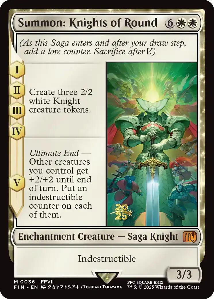 Summon: Knights of Round [FINAL FANTASY Prerelease Promo] | Exor Games New Glasgow