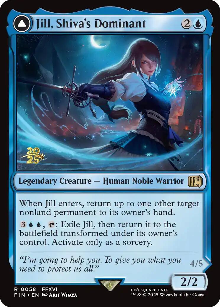 Jill, Shiva's Dominant // Shiva, Warden of Ice [FINAL FANTASY Prerelease Promo] | Exor Games New Glasgow