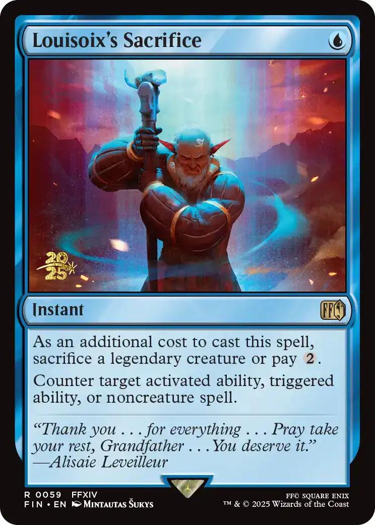 Louisoix's Sacrifice [FINAL FANTASY Prerelease Promo] | Exor Games New Glasgow