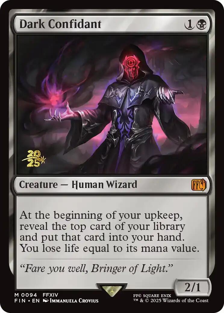 Dark Confidant [FINAL FANTASY Prerelease Promo] | Exor Games New Glasgow