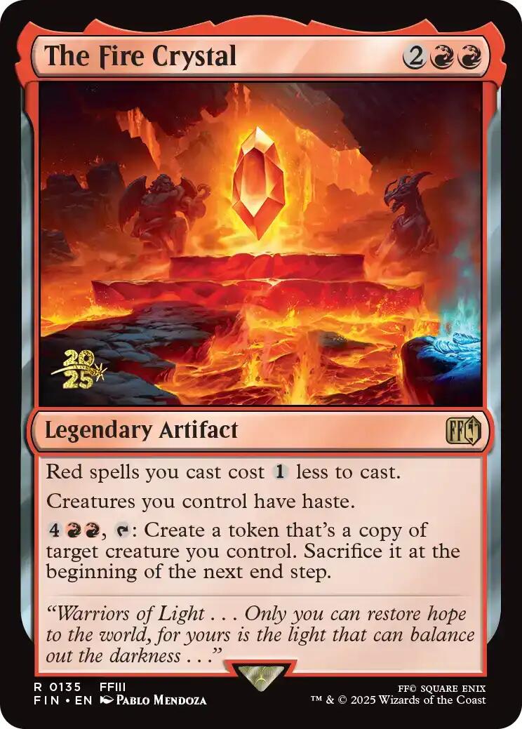 The Fire Crystal [FINAL FANTASY Prerelease Promo] | Exor Games New Glasgow