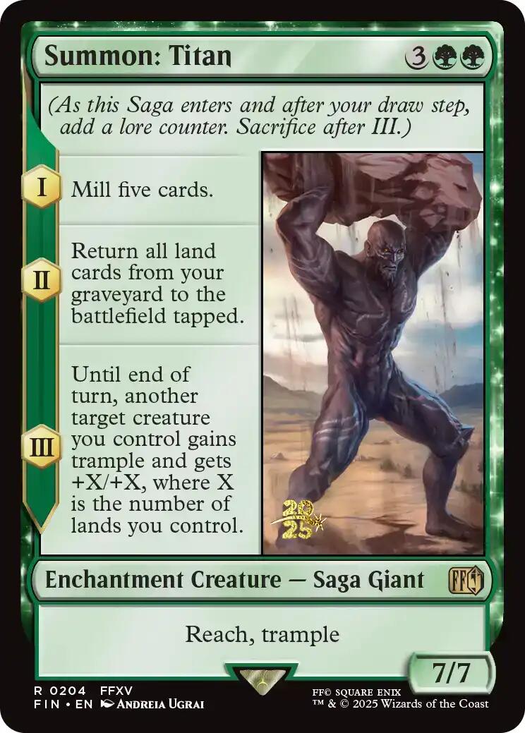 Summon: Titan [FINAL FANTASY Prerelease Promo] | Exor Games New Glasgow