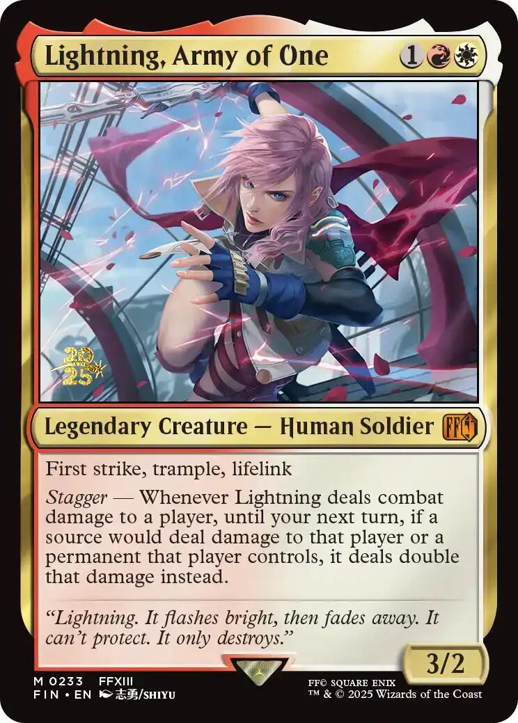 Lightning, Army of One [FINAL FANTASY Prerelease Promo] | Exor Games New Glasgow