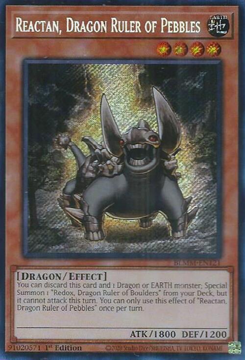 Reactan, Dragon Ruler of Pebbles [BLMM-EN121] Secret Rare | Exor Games New Glasgow