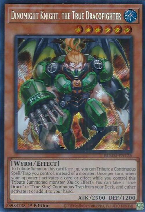 Dinomight Knight, the True Dracofighter [BLMM-EN126] Secret Rare | Exor Games New Glasgow