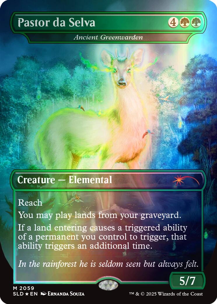 Pastor da Selva - Ancient Greenwarden (Rainbow Foil) [Secret Lair Drop Series] | Exor Games New Glasgow