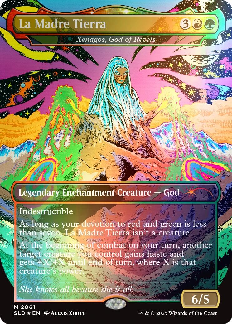 La Madre Tierra - Xenagos, God of Revels (Rainbow Foil) [Secret Lair Drop Series] | Exor Games New Glasgow