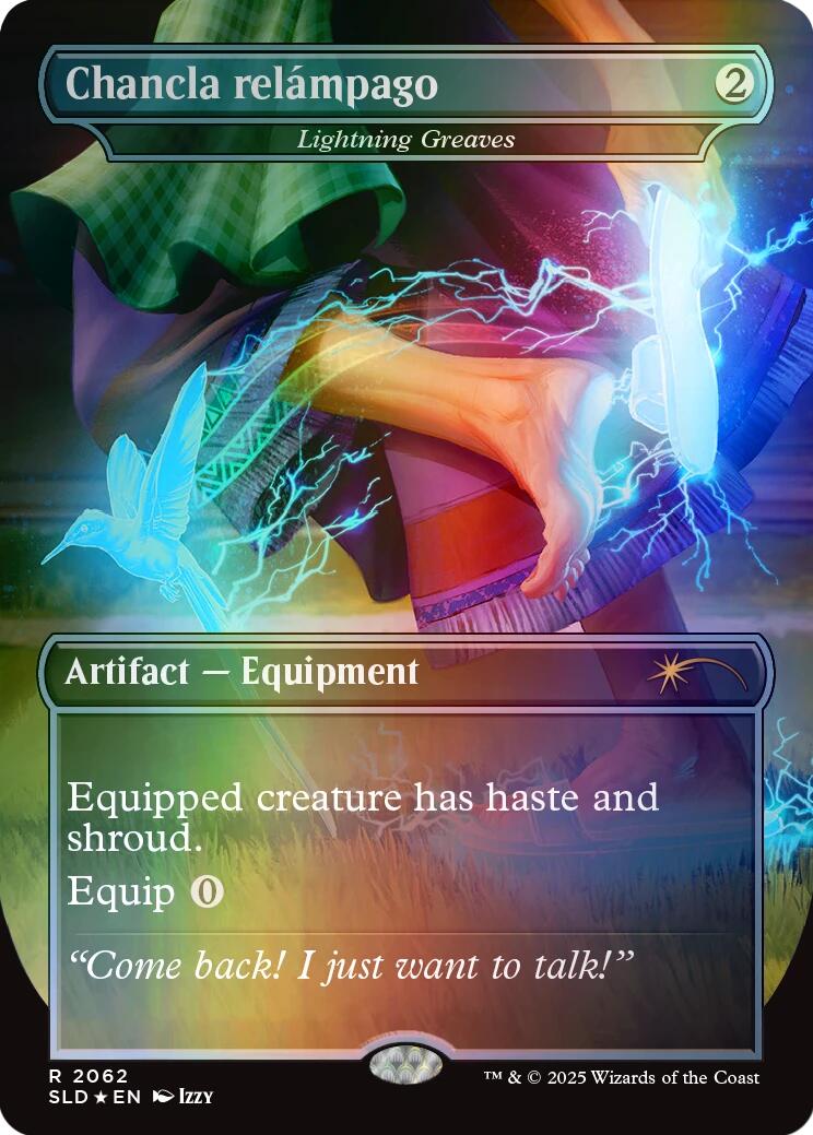 Chancla relampago - Lightning Greaves (Rainbow Foil) [Secret Lair Drop Series] | Exor Games New Glasgow