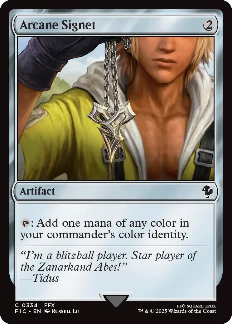 Arcane Signet (0334) (Surge Foil) [FINAL FANTASY Commander] | Exor Games New Glasgow