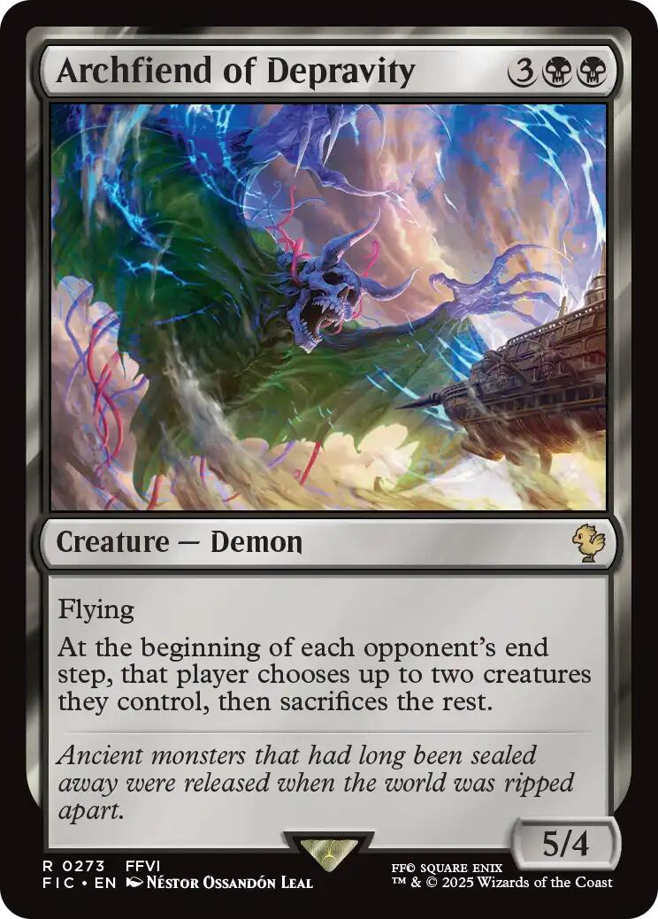 Archfiend of Depravity (Surge Foil) [FINAL FANTASY Commander] | Exor Games New Glasgow