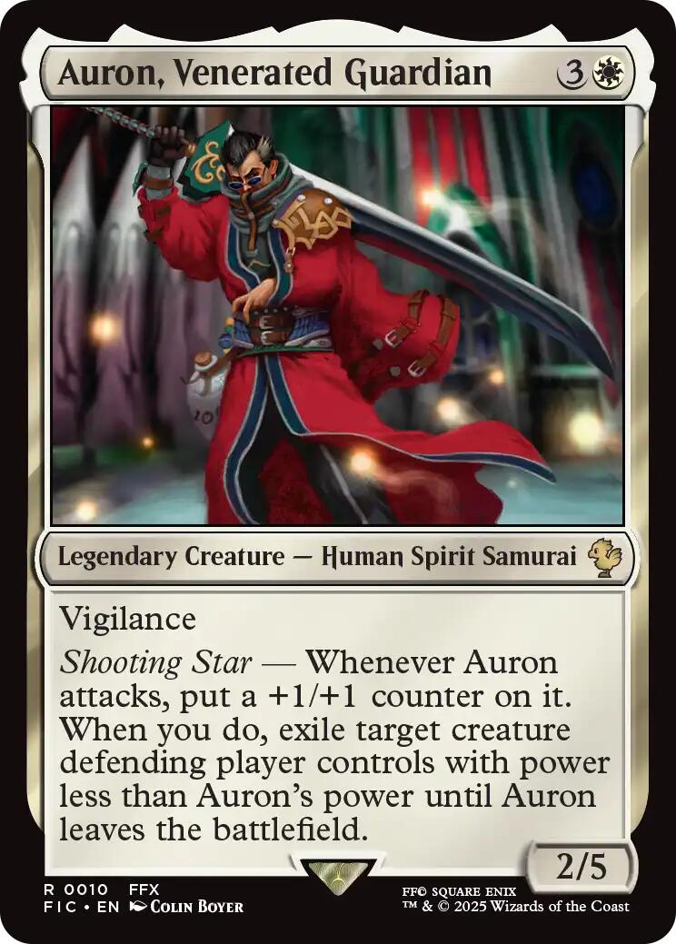 Auron, Venerated Guardian (Surge Foil) [FINAL FANTASY Commander] | Exor Games New Glasgow