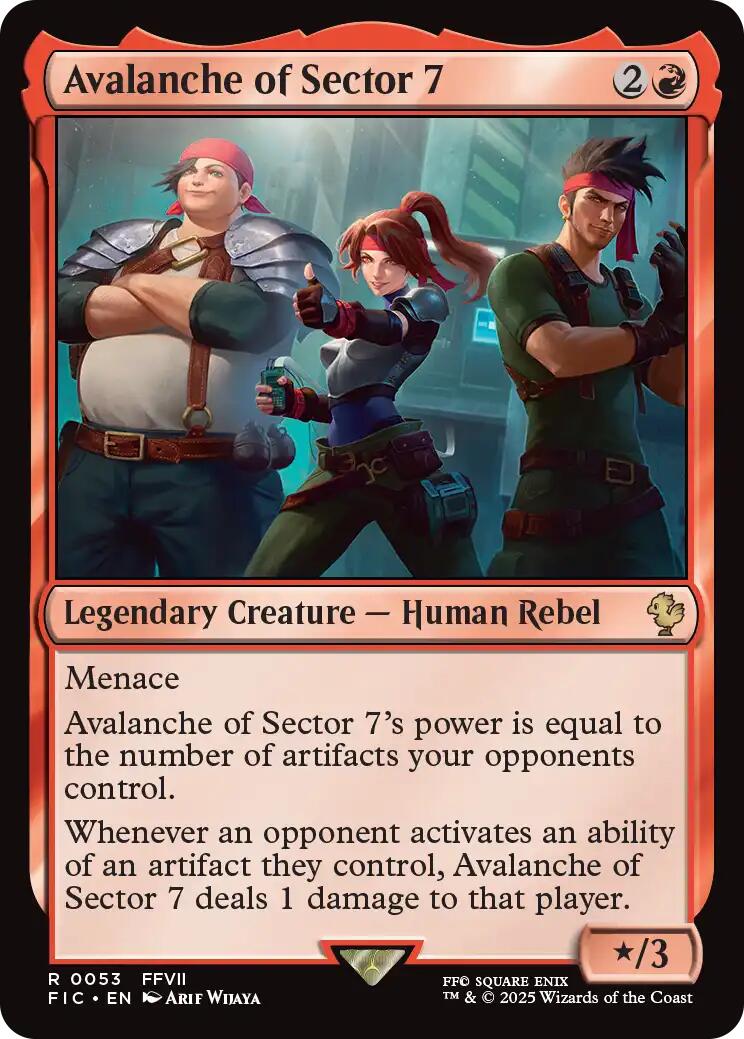 Avalanche of Sector 7 (Surge Foil) [FINAL FANTASY Commander] | Exor Games New Glasgow