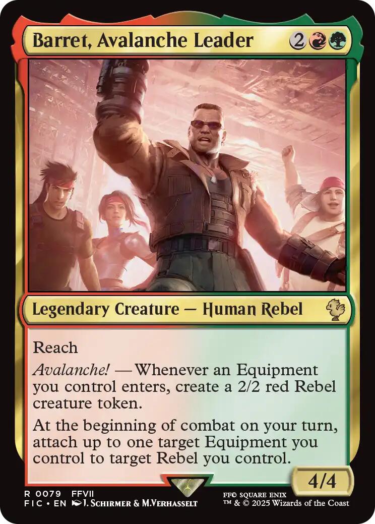 Barret, Avalanche Leader (Surge Foil) [FINAL FANTASY Commander] | Exor Games New Glasgow