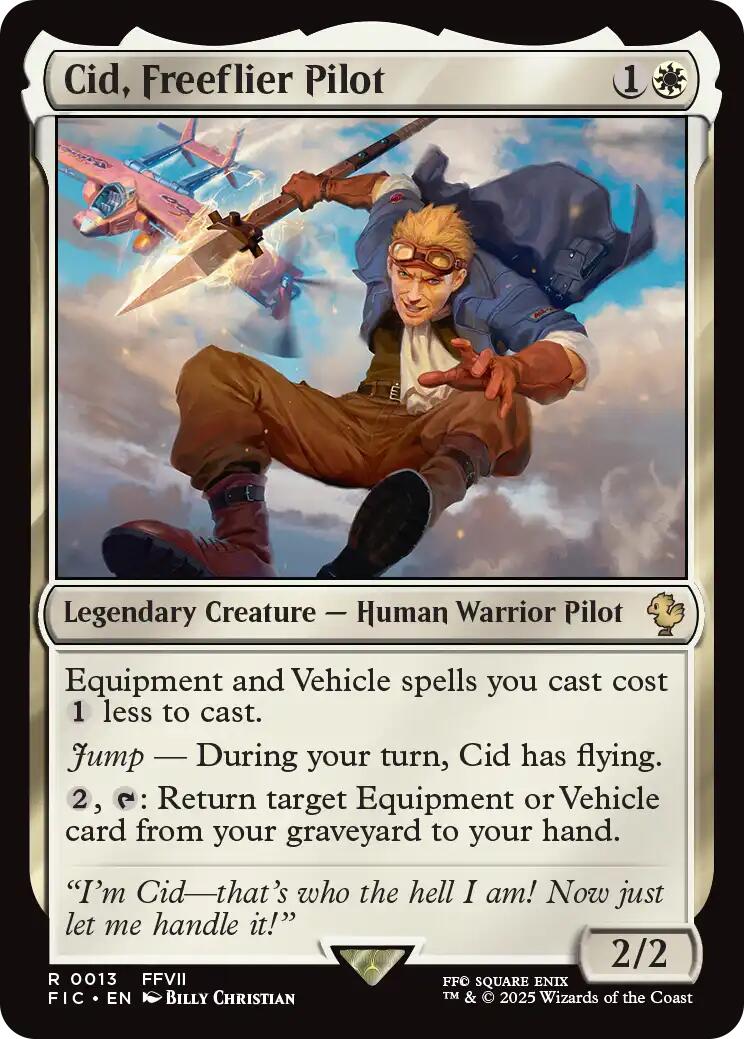 Cid, Freeflier Pilot (Surge Foil) [FINAL FANTASY Commander] | Exor Games New Glasgow