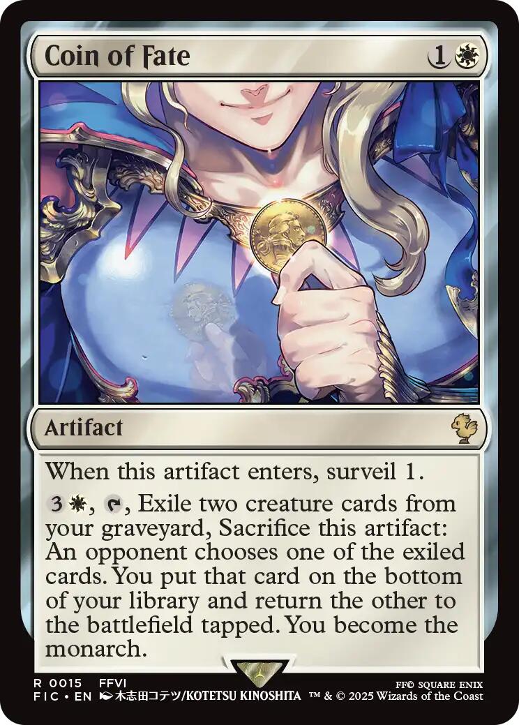 Coin of Fate (Surge Foil) [FINAL FANTASY Commander] | Exor Games New Glasgow