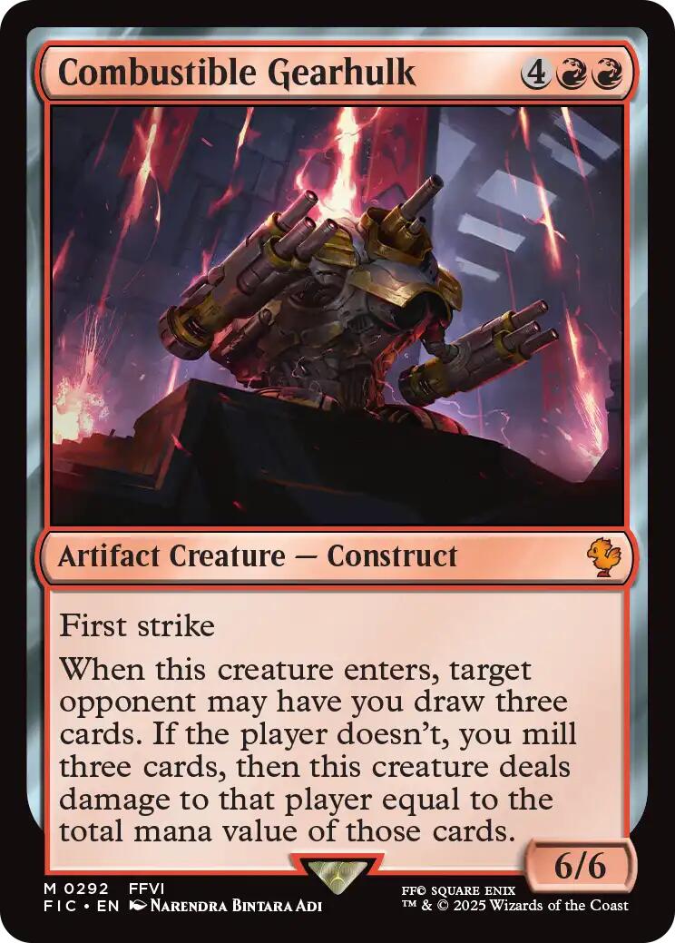 Combustible Gearhulk (Surge Foil) [FINAL FANTASY Commander] | Exor Games New Glasgow