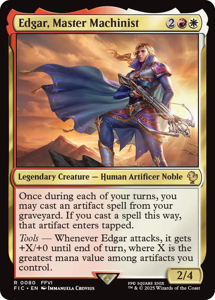Edgar, Master Machinist (Surge Foil) [FINAL FANTASY Commander] | Exor Games New Glasgow