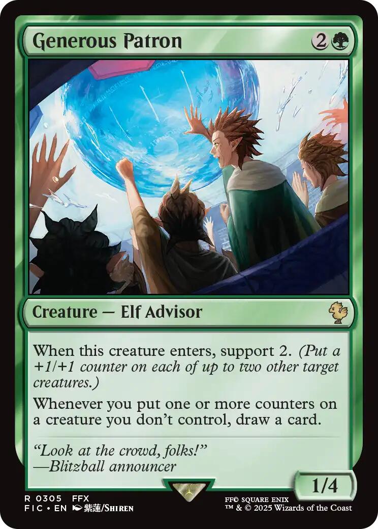 Generous Patron (Surge Foil) [FINAL FANTASY Commander] | Exor Games New Glasgow