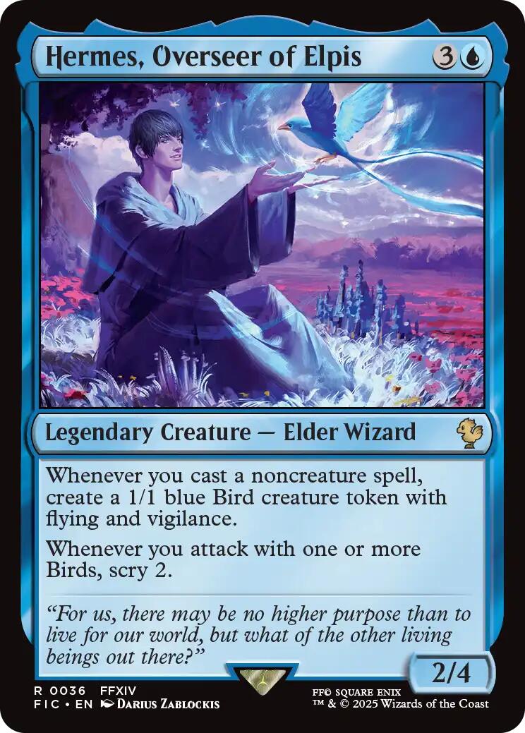 Hermes, Overseer of Elpis (Surge Foil) [FINAL FANTASY Commander] | Exor Games New Glasgow
