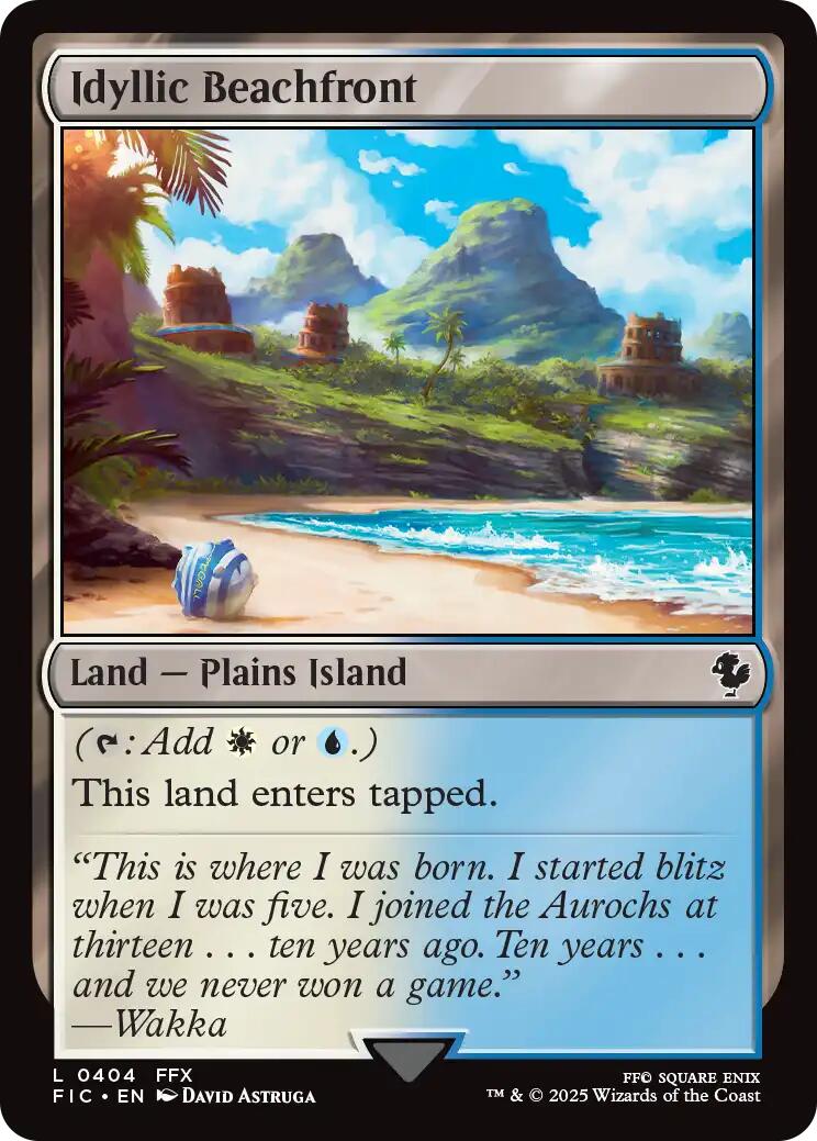Idyllic Beachfront (Surge Foil) [FINAL FANTASY Commander] | Exor Games New Glasgow
