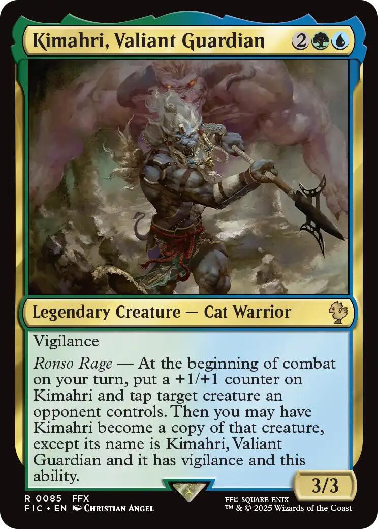 Kimahri, Valiant Guardian (Surge Foil) [FINAL FANTASY Commander] | Exor Games New Glasgow