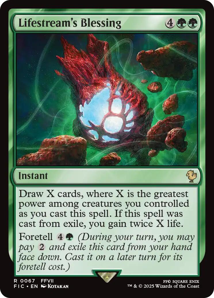 Lifestream's Blessing (Surge Foil) [FINAL FANTASY Commander] | Exor Games New Glasgow