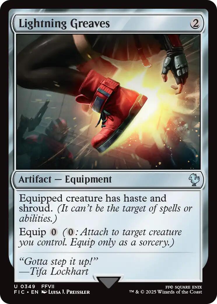 Lightning Greaves (Surge Foil) [FINAL FANTASY Commander] | Exor Games New Glasgow