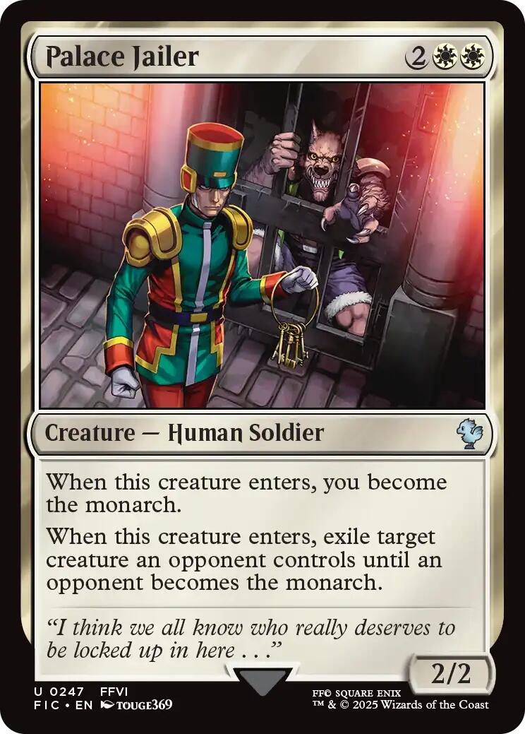 Palace Jailer (Surge Foil) [FINAL FANTASY Commander] | Exor Games New Glasgow