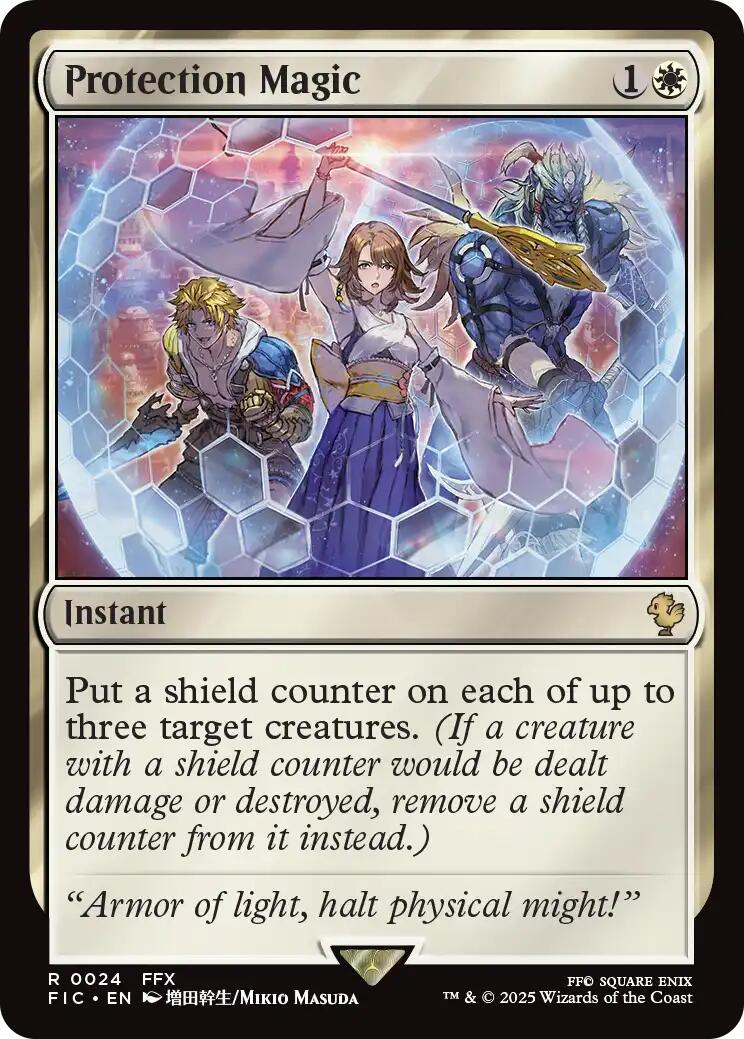 Protection Magic (Surge Foil) [FINAL FANTASY Commander] | Exor Games New Glasgow