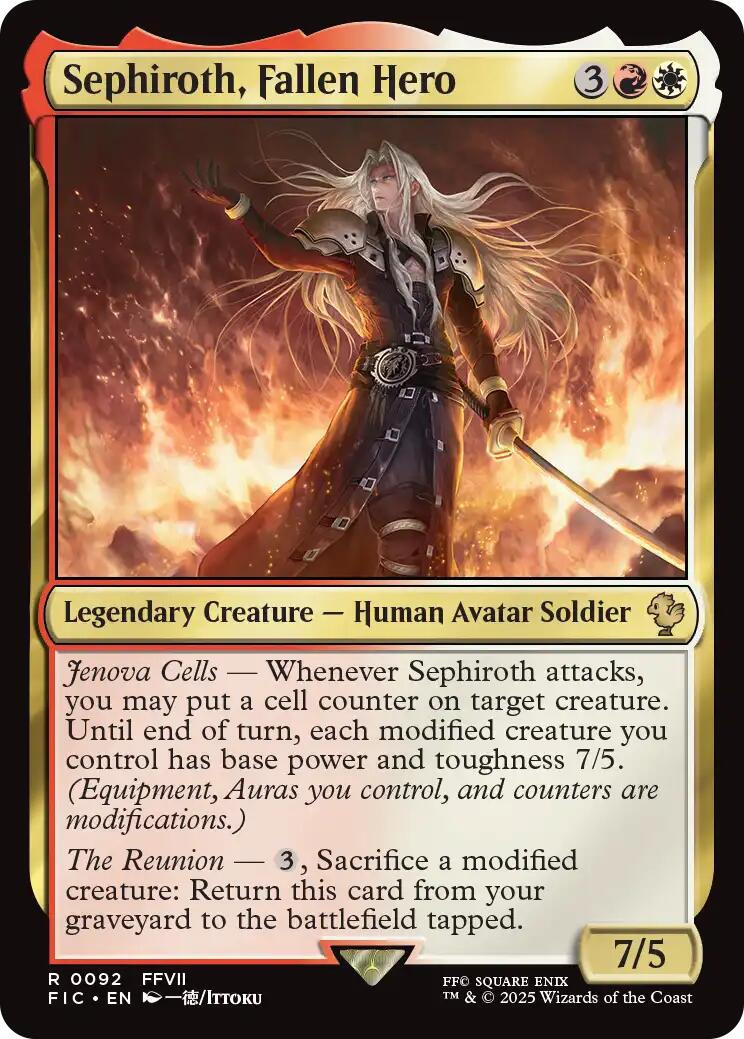 Sephiroth, Fallen Hero (Surge Foil) [FINAL FANTASY Commander] | Exor Games New Glasgow