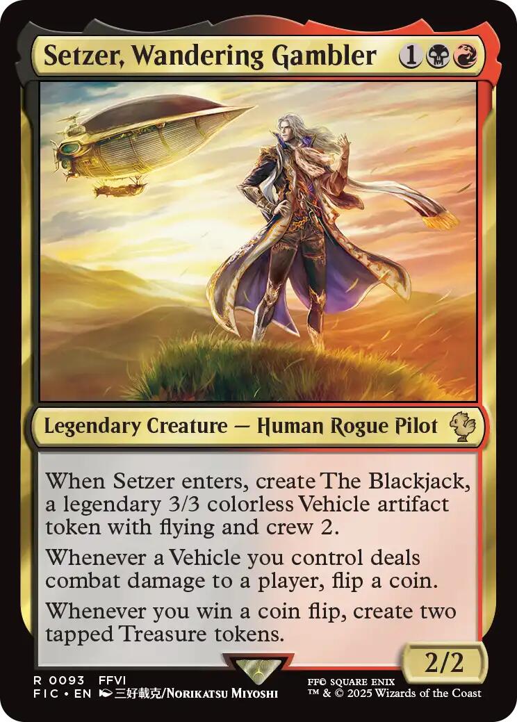 Setzer, Wandering Gambler (Surge Foil) [FINAL FANTASY Commander] | Exor Games New Glasgow