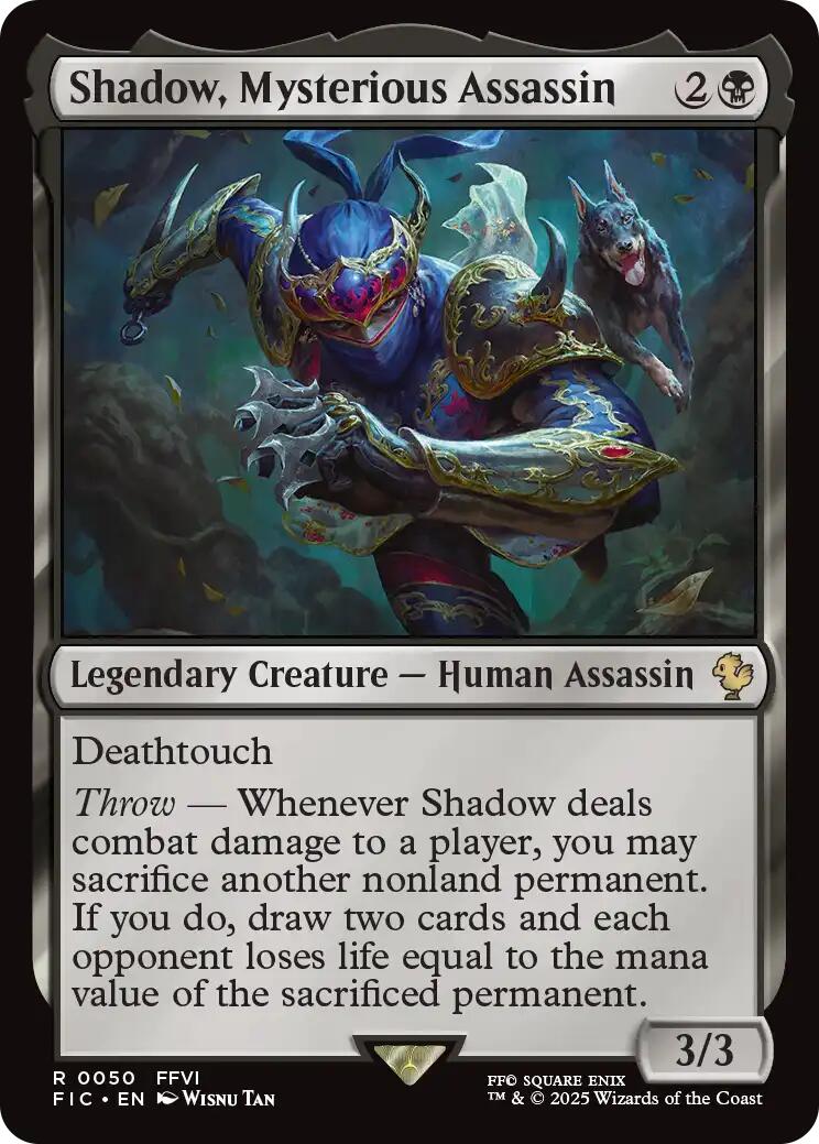 Shadow, Mysterious Assassin (Surge Foil) [FINAL FANTASY Commander] | Exor Games New Glasgow