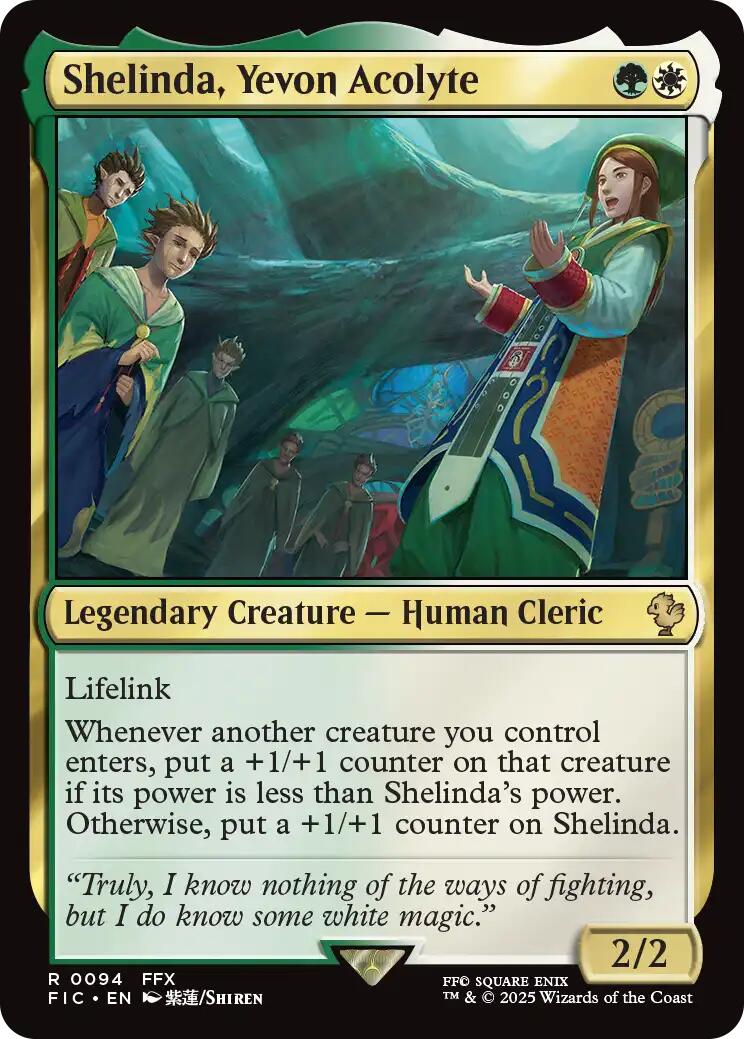 Shelinda, Yevon Acolyte (Surge Foil) [FINAL FANTASY Commander] | Exor Games New Glasgow