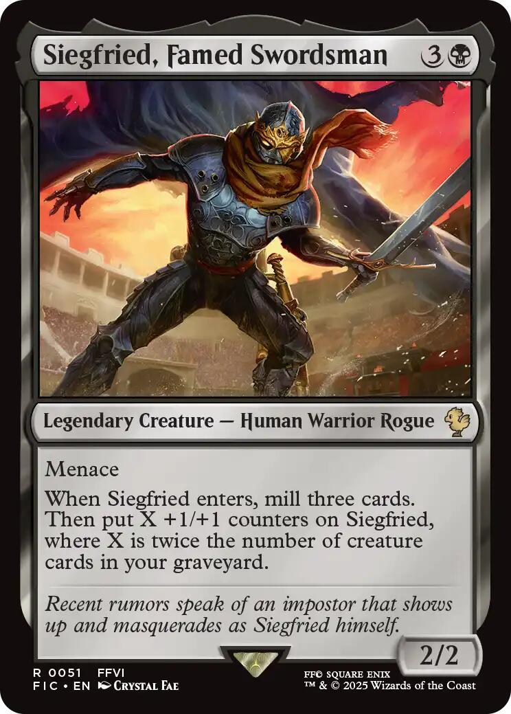 Siegfried, Famed Swordsman (Surge Foil) [FINAL FANTASY Commander] | Exor Games New Glasgow