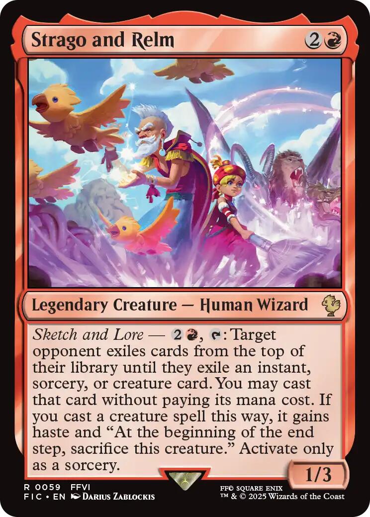 Strago and Relm (Surge Foil) [FINAL FANTASY Commander] | Exor Games New Glasgow