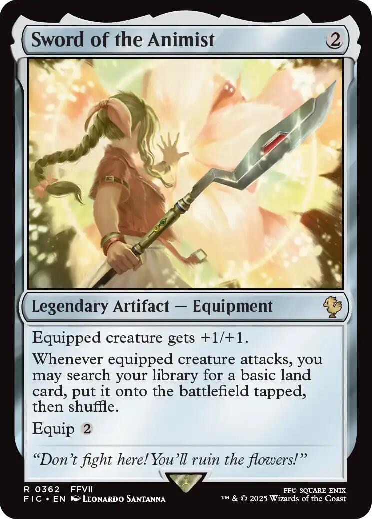 Sword of the Animist (Surge Foil) [FINAL FANTASY Commander] | Exor Games New Glasgow