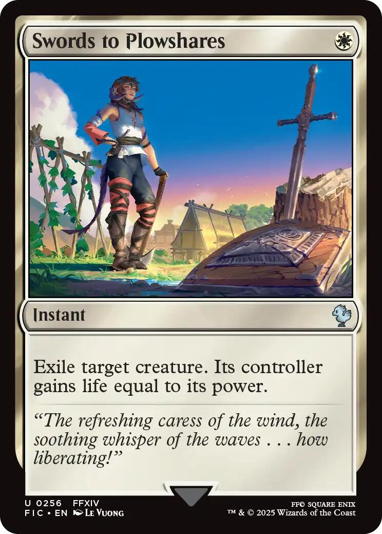 Swords to Plowshares (Surge Foil) [FINAL FANTASY Commander] | Exor Games New Glasgow