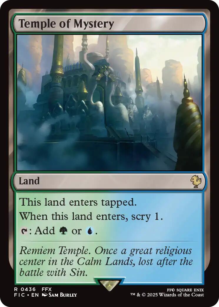 Temple of Mystery (Surge Foil) [FINAL FANTASY Commander] | Exor Games New Glasgow