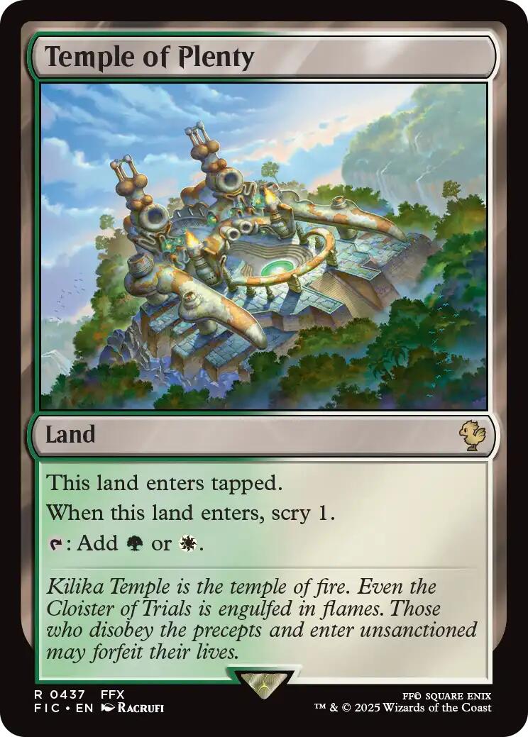 Temple of Plenty (Surge Foil) [FINAL FANTASY Commander] | Exor Games New Glasgow