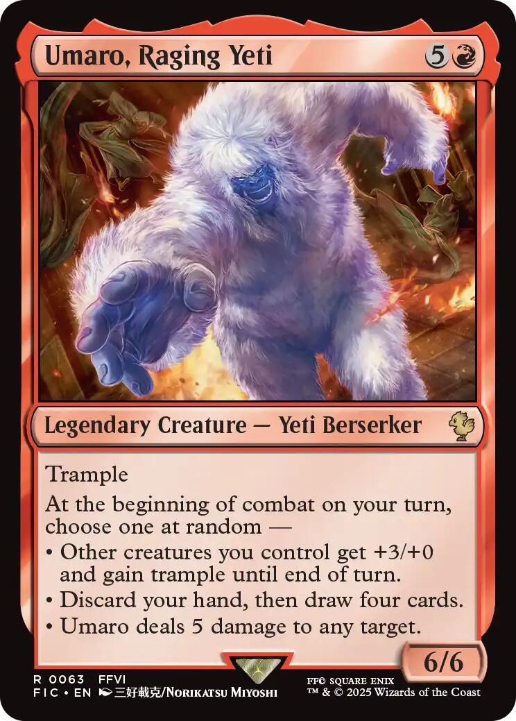 Umaro, Raging Yeti (Surge Foil) [FINAL FANTASY Commander] | Exor Games New Glasgow