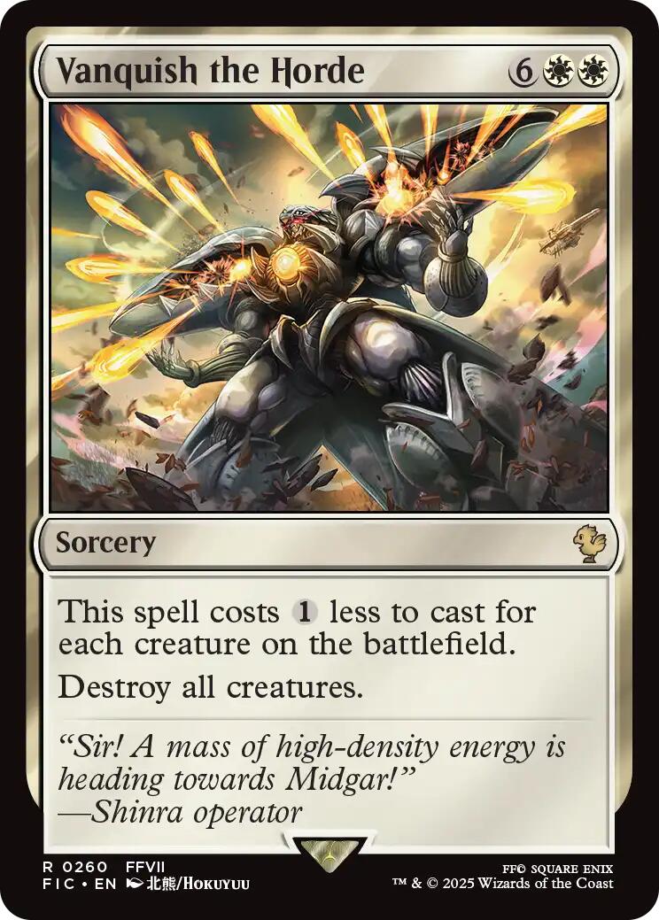 Vanquish the Horde (Surge Foil) [FINAL FANTASY Commander] | Exor Games New Glasgow