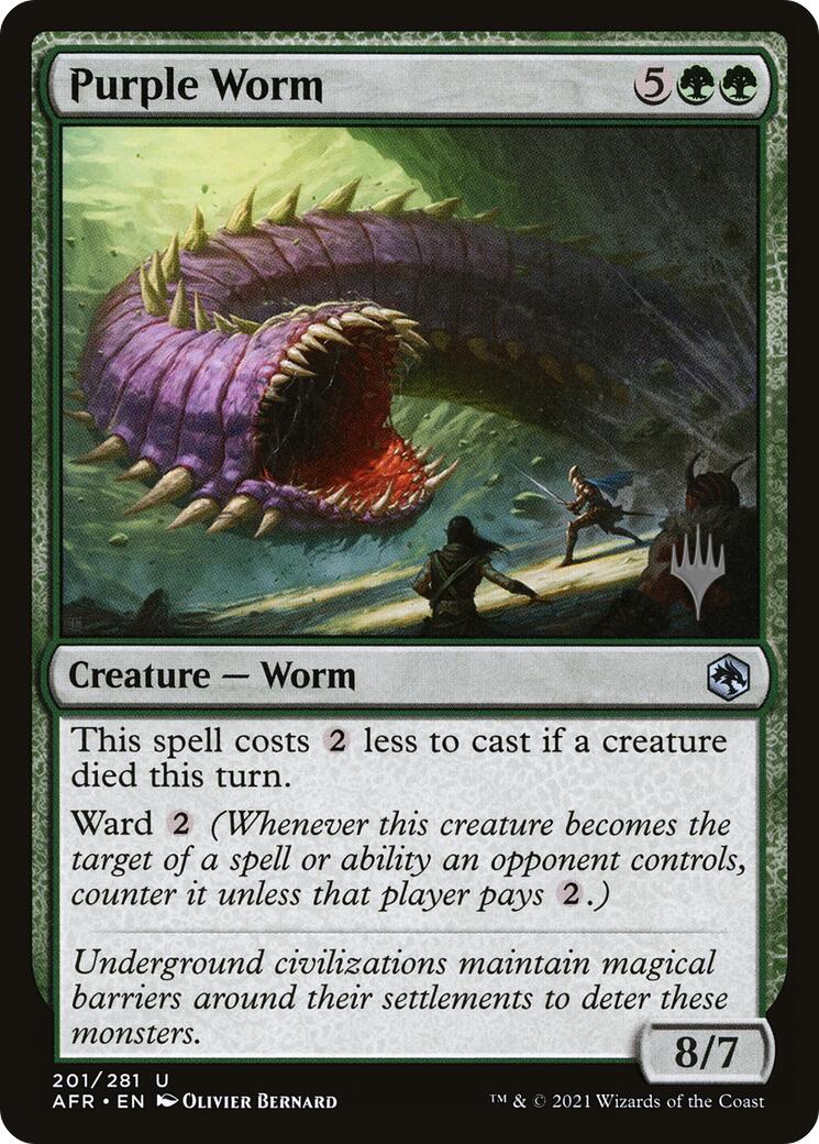 Purple Worm [Tarkir: Dragonstorm Promos] | Exor Games New Glasgow